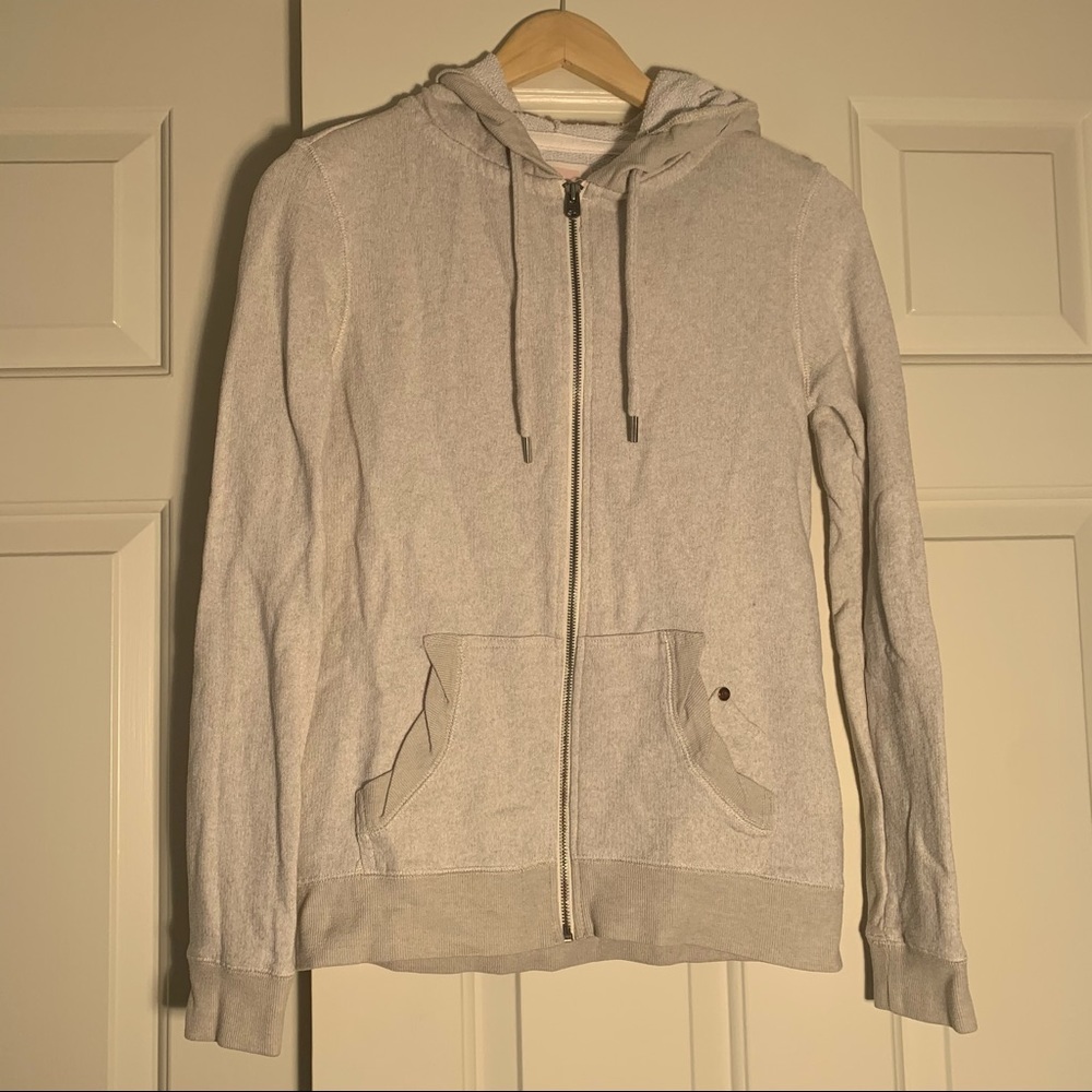 Quiksilver Beige Melange Zip Up Sweatshirt